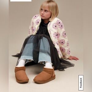 UGG black booties, girls size 1